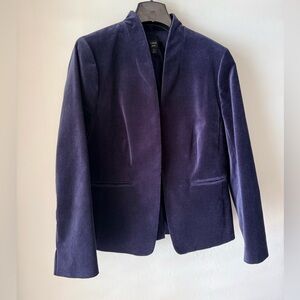 JCrew 365 Cotton velvet dark blue going out jacket warm and beautiful!